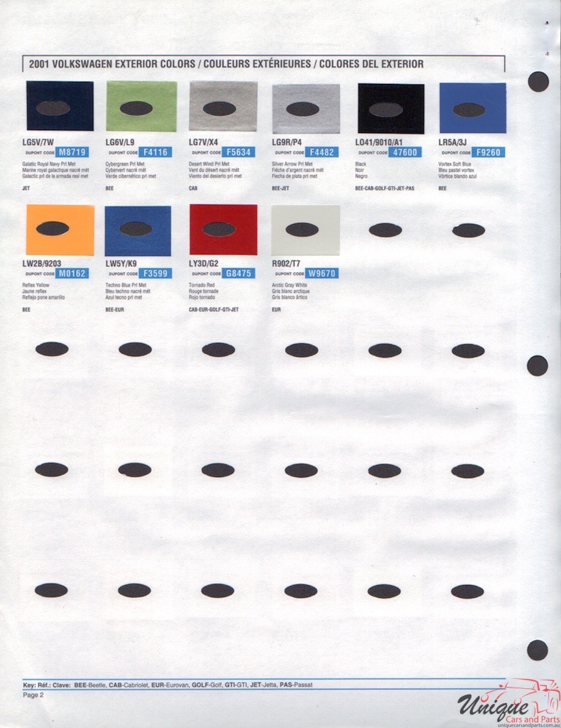 Vw Jetta Color Chart